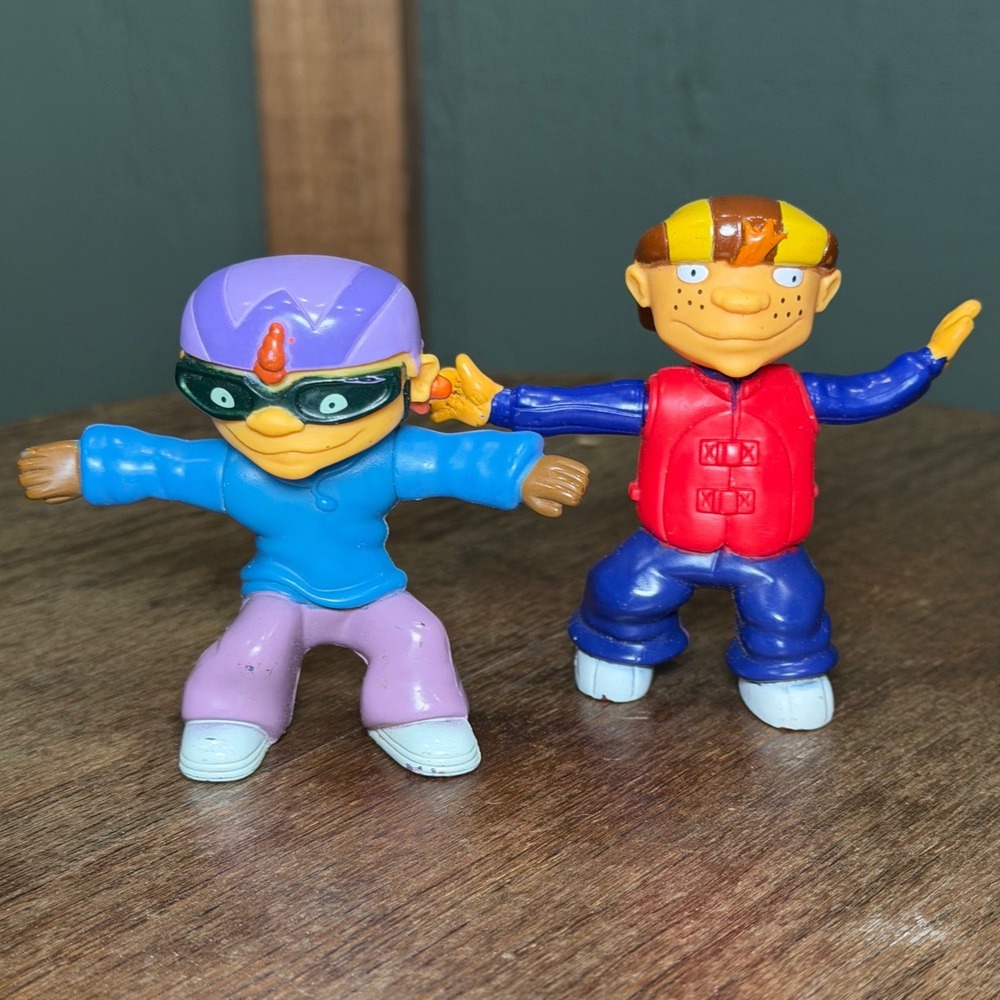 Rocket Power Otto & Twister 3" Toy Figures Burger King 2002 Viacom Nickelodeon